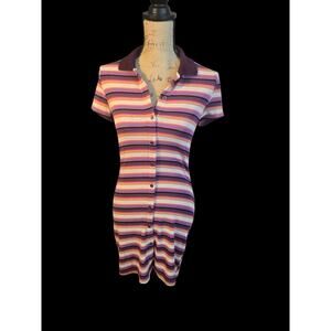 Wild Fable 1970's inspired striped mini dress, size small